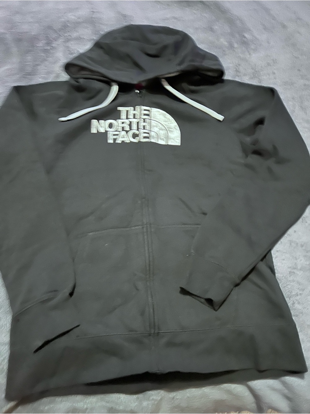 NWT The North Face Women’s Black Full Zip-Up Hoodie with White Logo